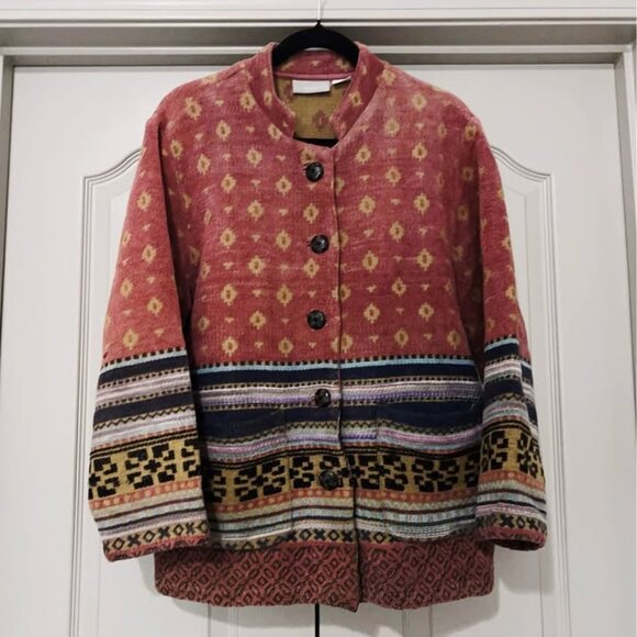 Boutique Jackets & Blazers - Anthropologie Style Carpet Coat Large Warm Woven Boho India